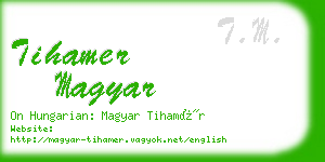 tihamer magyar business card